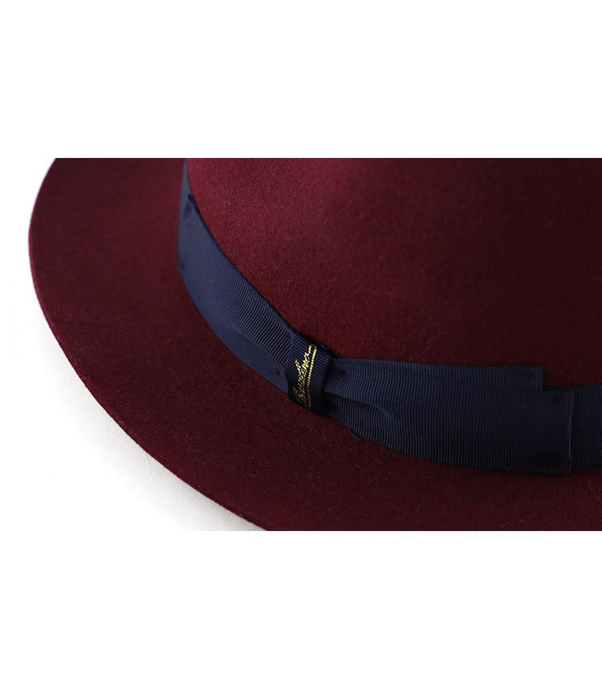 Burgundy fur felt hat Borsalino Burgundy fur felt hat Borsalino